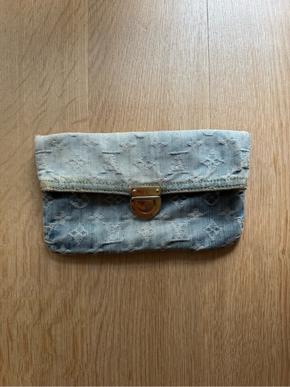 Louis Vuitton Monogram Eugénie Denim Clutch Bag